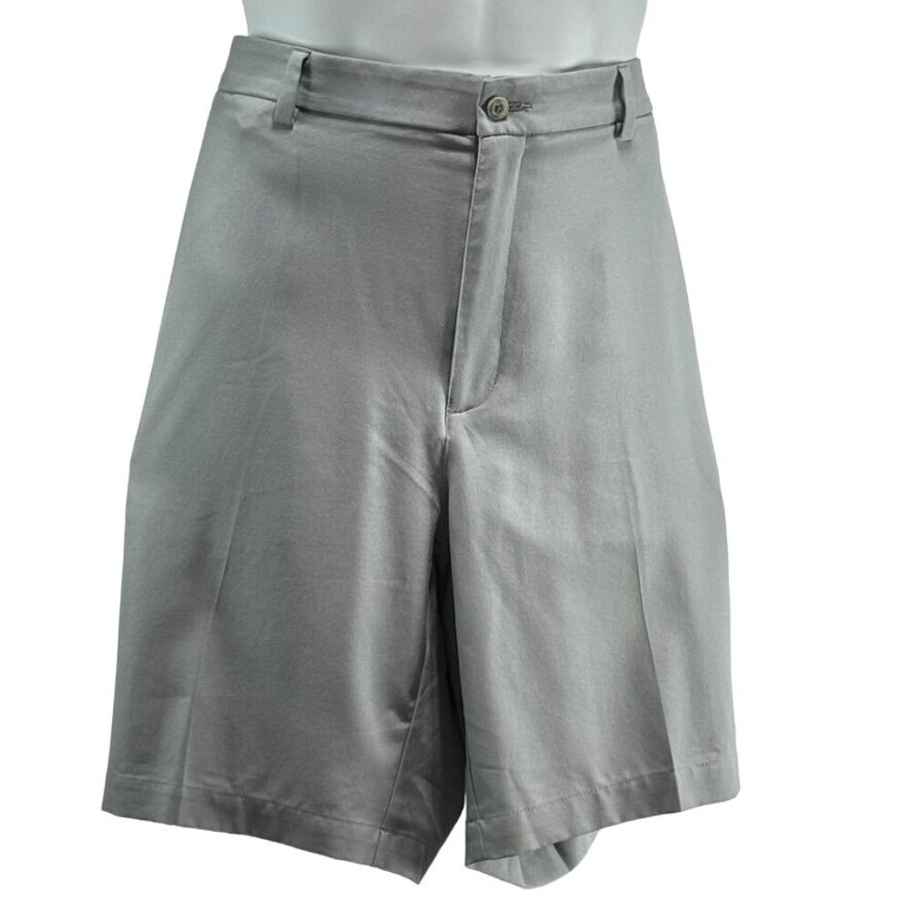 PRO TOUR Men's Golf Shorts Gray Polyester Stretch Pockets Belt Loops Size 42